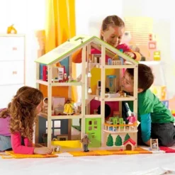 Hape Wooden All Season/4 Season 6 Tier Unfurnished Dollhouse Kids Play House For Children Ages 3 Years And Up, Multicolored -Cheap Toy Store GUEST ae772edb cf19 4078 a0ef 0f41c1ee71b4