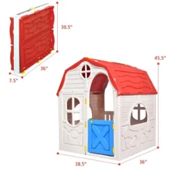 Costway Kids Cottage Playhouse Foldable Plastic Play House Indoor Outdoor Toy Portable -Cheap Toy Store GUEST b2991186 1594 47a0 93ce 8fb7624b9e03
