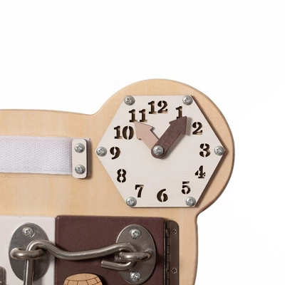 ShpilMaster Wooden Sensory Bear Shaped Learning Toddler Busy Board For Playroom, Nursery, Preschool, And Doctors' Office 13 ShpilMaster Wooden Sensory Bear Shaped Learning Toddler Busy Board For Playroom, Nursery, Preschool, And Doctors' Office - Image 11