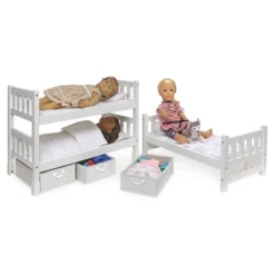 Badger Basket 1-2-3 Convertible Doll Bunk Bed With Bedding And Baskets - White Rose -Cheap Toy Store GUEST b796b7b0 a431 4d6a b594 5610ea2dee66