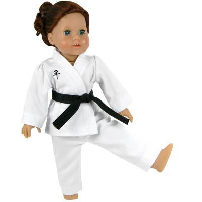 Sophia’s Karate Uniform With White, Purple, & Black Belts For 18” Dolls, White 4 Sophia’s Karate Uniform With White, Purple, & Black Belts For 18” Dolls, White - Image 2