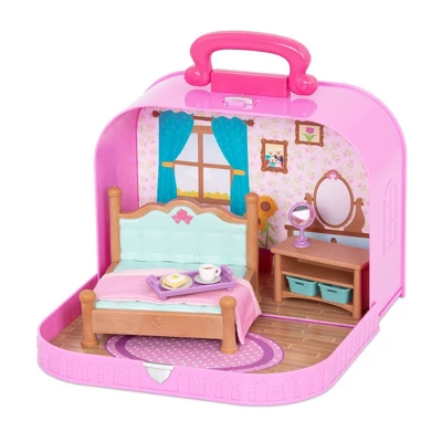 Li'l Woodzeez Toy Furniture Set In Carry Case 13pc - Travel Suitcase Bedroom Playset 4 Li'l Woodzeez Toy Furniture Set In Carry Case 13pc - Travel Suitcase Bedroom Playset - Image 2