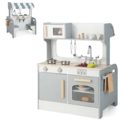 Costway 2 In 1 Kids Play Kitchen& Restaurant Double Sided Wooden Kitchen Playset Toddler 21 Costway 2 In 1 Kids Play Kitchen& Restaurant Double Sided Wooden Kitchen Playset Toddler -Cheap Toy Store GUEST c0560143 2bc6 4a06 ad62 8335ef7e1d08