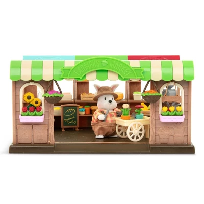 Li'l Woodzeez Store Playset With Toy Food 68pc - Hoppin' Farmers Market 3 Li'l Woodzeez Store Playset With Toy Food 68pc - Hoppin' Farmers Market