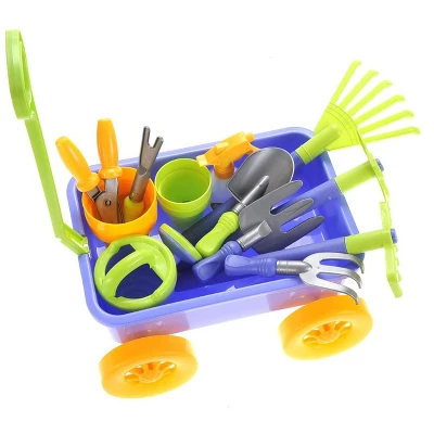 Link Garden Wagon & Tools Toy Set For Kids With 8 Gardening Tools, 4 Pots, Water Pail And Spray 4 Link Garden Wagon & Tools Toy Set For Kids With 8 Gardening Tools, 4 Pots, Water Pail And Spray - Image 2