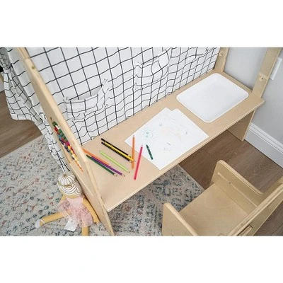 Avenlur Flair - Wooden 5 In 1 Indoor Playhouse Play Tent With Desk Table 4 Avenlur Flair - Wooden 5 In 1 Indoor Playhouse Play Tent With Desk Table - Image 2