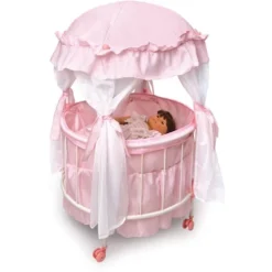 Badger Basket Royal Pavilion Round Doll Crib -Cheap Toy Store GUEST d44e1d64 f3d5 4496 98a8 fd740684ded0