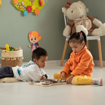 ShpilMaster Wooden Sensory Bear Shaped Learning Toddler Busy Board For Playroom, Nursery, Preschool, And Doctors' Office 6 ShpilMaster Wooden Sensory Bear Shaped Learning Toddler Busy Board For Playroom, Nursery, Preschool, And Doctors' Office - Image 4