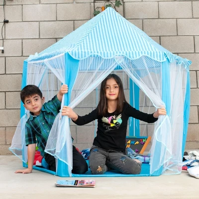 Ningbo Zhongying Leisure Products Blue Hexagon Fantasy Castle Play Tent | 53 X 47 X 55 Inches 4 Ningbo Zhongying Leisure Products Blue Hexagon Fantasy Castle Play Tent | 53 X 47 X 55 Inches - Image 2