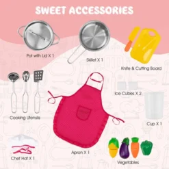 Costway Kids Corner Kitchen Play Set W/ Lifelike Sound & Sparkling Light Gift For Age 3+ -Cheap Toy Store GUEST e269c8d3 7cb0 4778 bcad 27270179b8d9