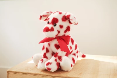 Bearington Collection Romantic Rover Stuffed Animal Plush With Hearts & Bow Puppy Dog, 12" 3 Bearington Collection Romantic Rover Stuffed Animal Plush With Hearts & Bow Puppy Dog, 12"