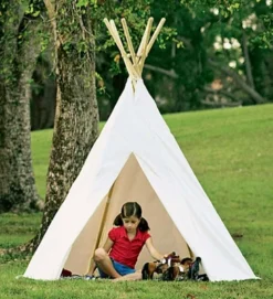 HearthSong 7Õ Cotton Canvas And Wooden Pole Indoor/Outdoor Family Tent With 7Õ Battery-Operated Tent Lights -Cheap Toy Store GUEST e85f8f65 97d1 4644 a47e 44643f1c03b4