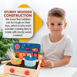 Leo & Friends 2-in-1 Mini Kitchen 15-Piece Wooden Play Set -Cheap Toy Store GUEST fc643729 c012 4881 bcc9 859730aa048b